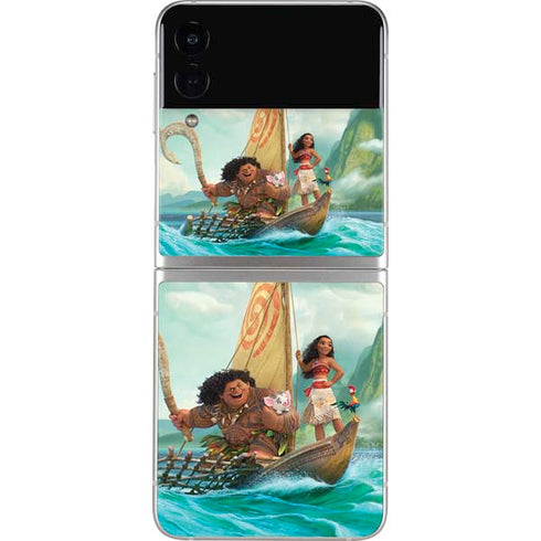 Disney Moana and Maui Set Sail Galaxy Z Flip3 5G Skin
